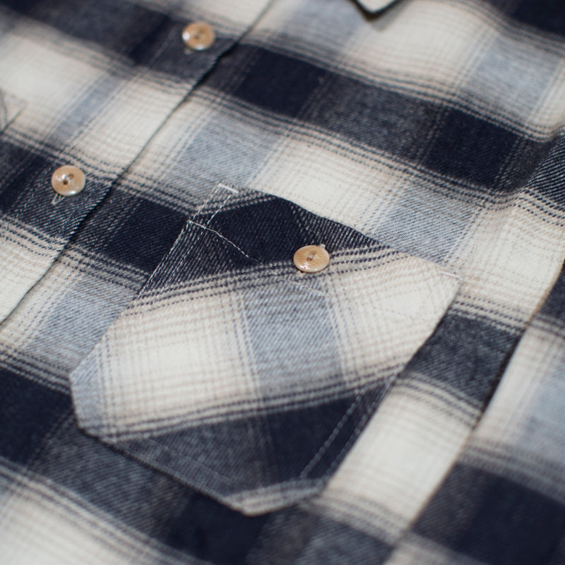 3sixteen -  Utility Shirt Cream/Black Ombre