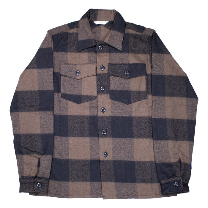 3sixteen -  Fatigue Overshirt in Brown Buffalo Check