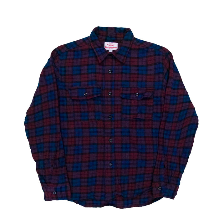 Battenwear - Navy x Burgundy Button Up Work Shirt