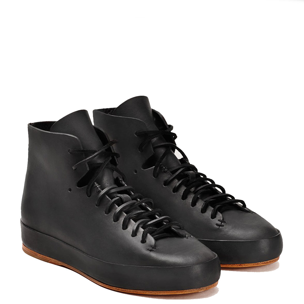 Feit - Black Veg Tan Hand Sewn High Sneaker