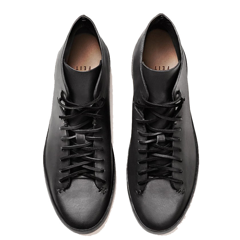Feit - Black Veg Tan Hand Sewn High Sneaker