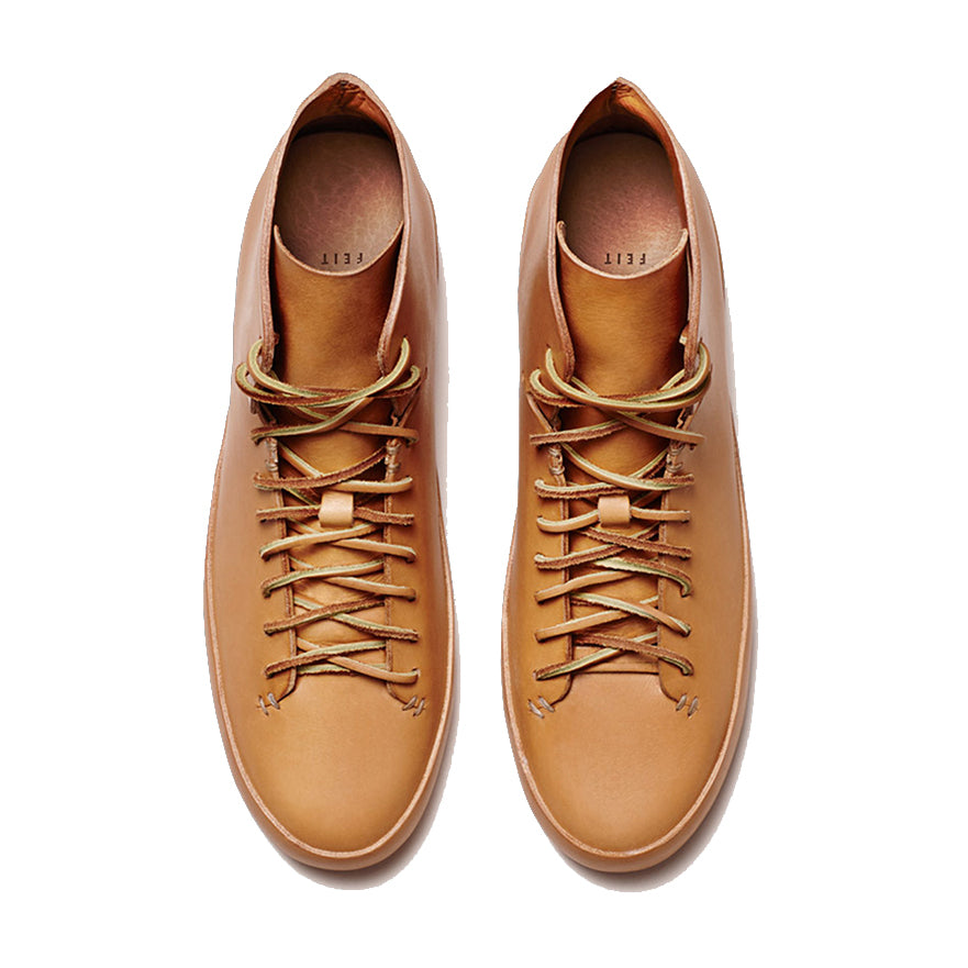 Feit - Natural Veg Tan Hand Sewn High Sneaker