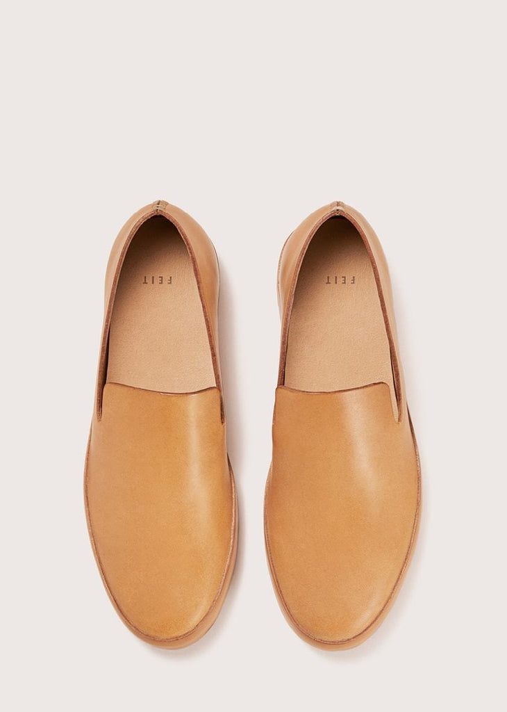 Feit - Natural Veg Tan Hand Sewn Wholecut Slipper