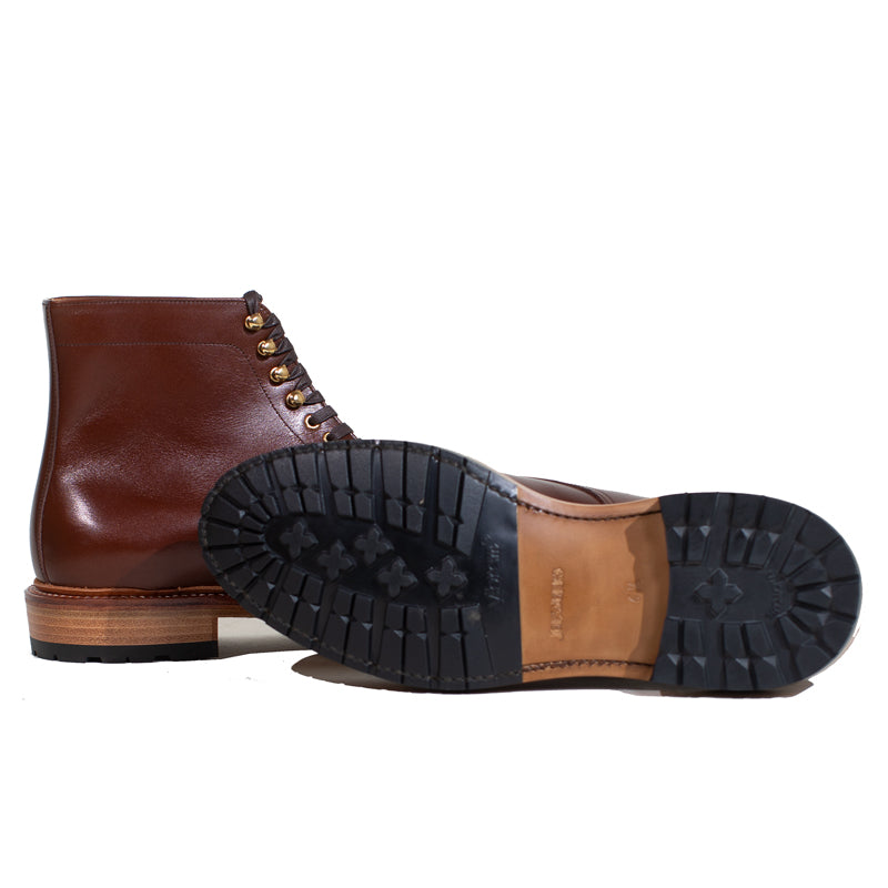 Joe Works Shoemaker - Brown French Calf Tanker Boot (50% DEPOSIT PAYMENT)