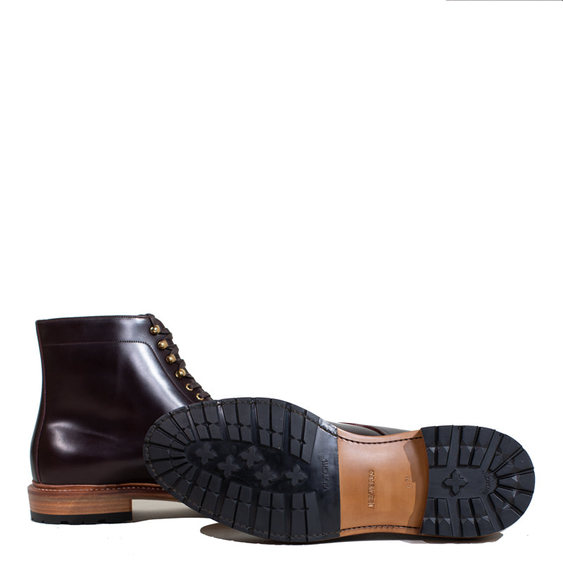 Joe Works Shoemaker - Burgundy Cordovan Tanker Boot (50% DEPOSIT PAYMENT)