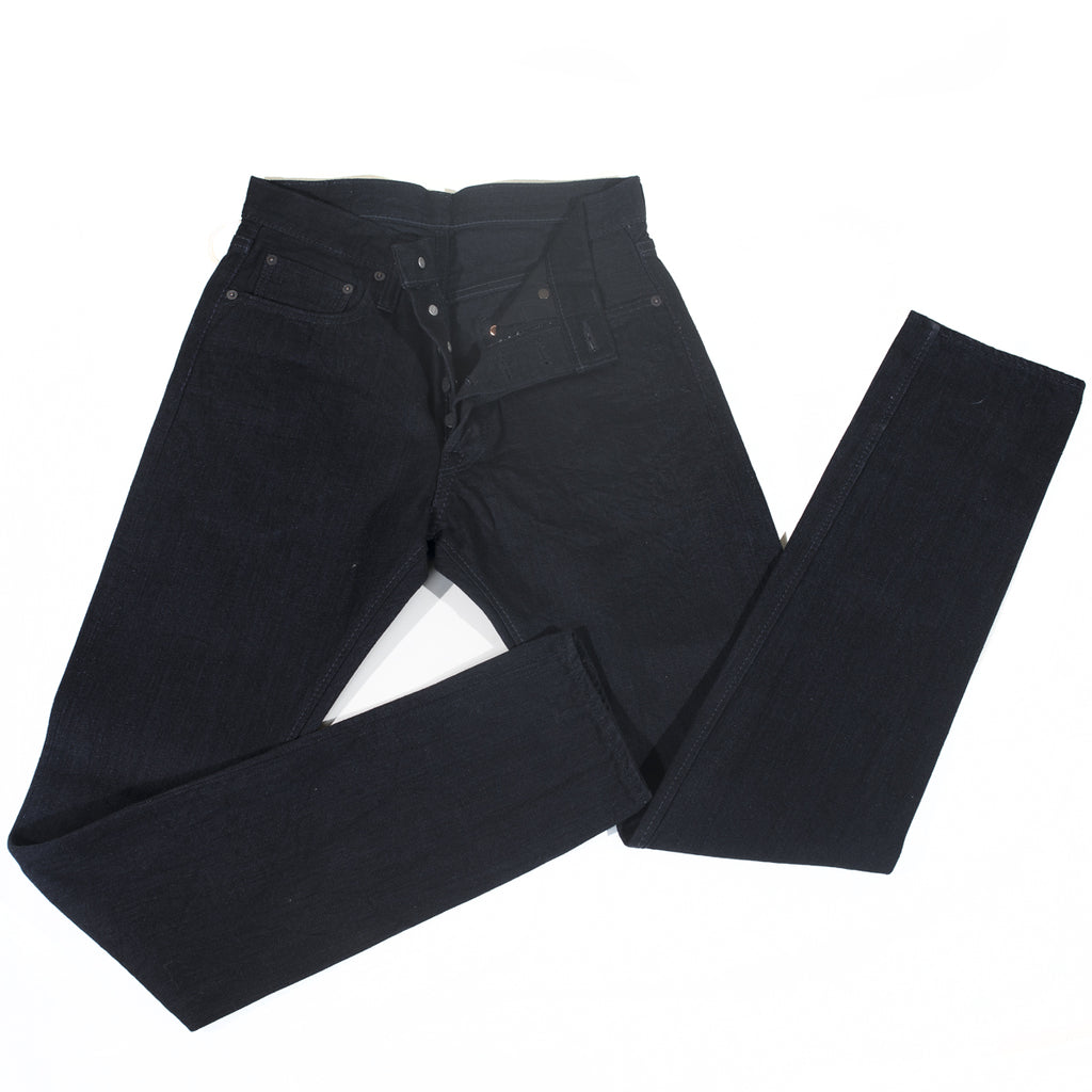 PURE BLUE JAPAN - XX-019-BB Sulphur Black 14OZ RELAXED TAPERED
