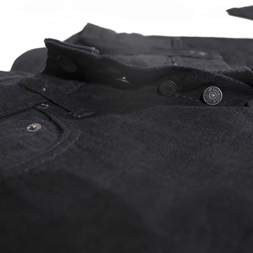 PURE BLUE JAPAN - XX-019-BB Sulphur Black 14OZ RELAXED TAPERED