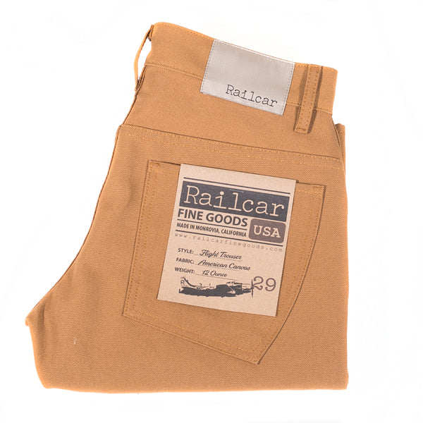 Railcar Fine Goods - Camel American Duck Canvas Flight Trousers