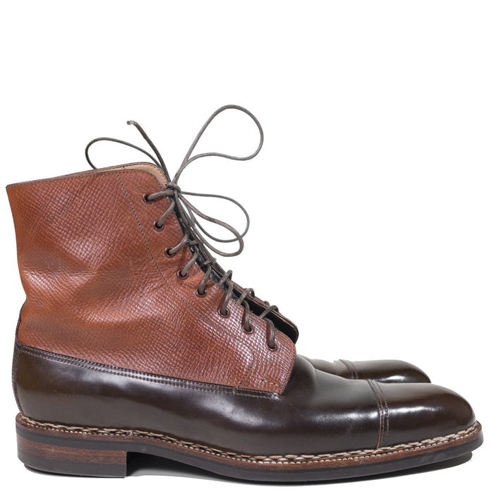 Saint Crispin's - Russian Hatch Grain & Brown Shell Cordovan PC Boot Size 9.5F UK