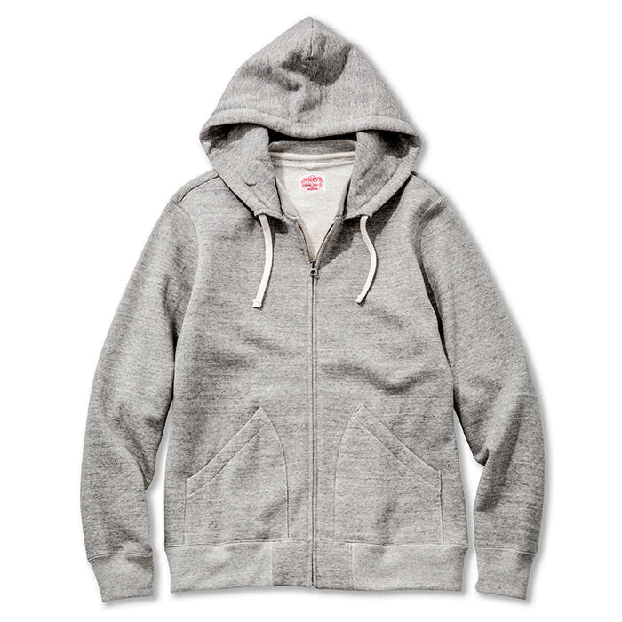 The Real McCoy's - Suvin Cotton Grey Zip Up Sweatshirt