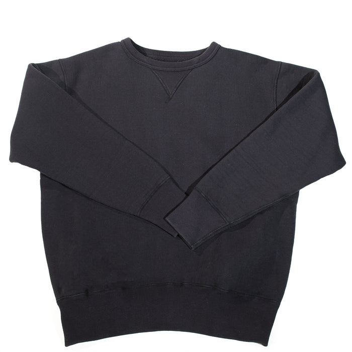 The Strike Gold - Black Loopwheeled Crewneck Sweater