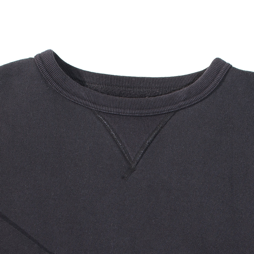 The Strike Gold - Black Loopwheeled Crewneck Sweater
