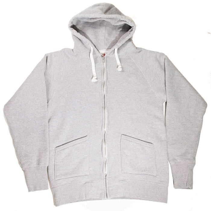 The Strike Gold - Grey Loopwheeled Zip Up Sweater