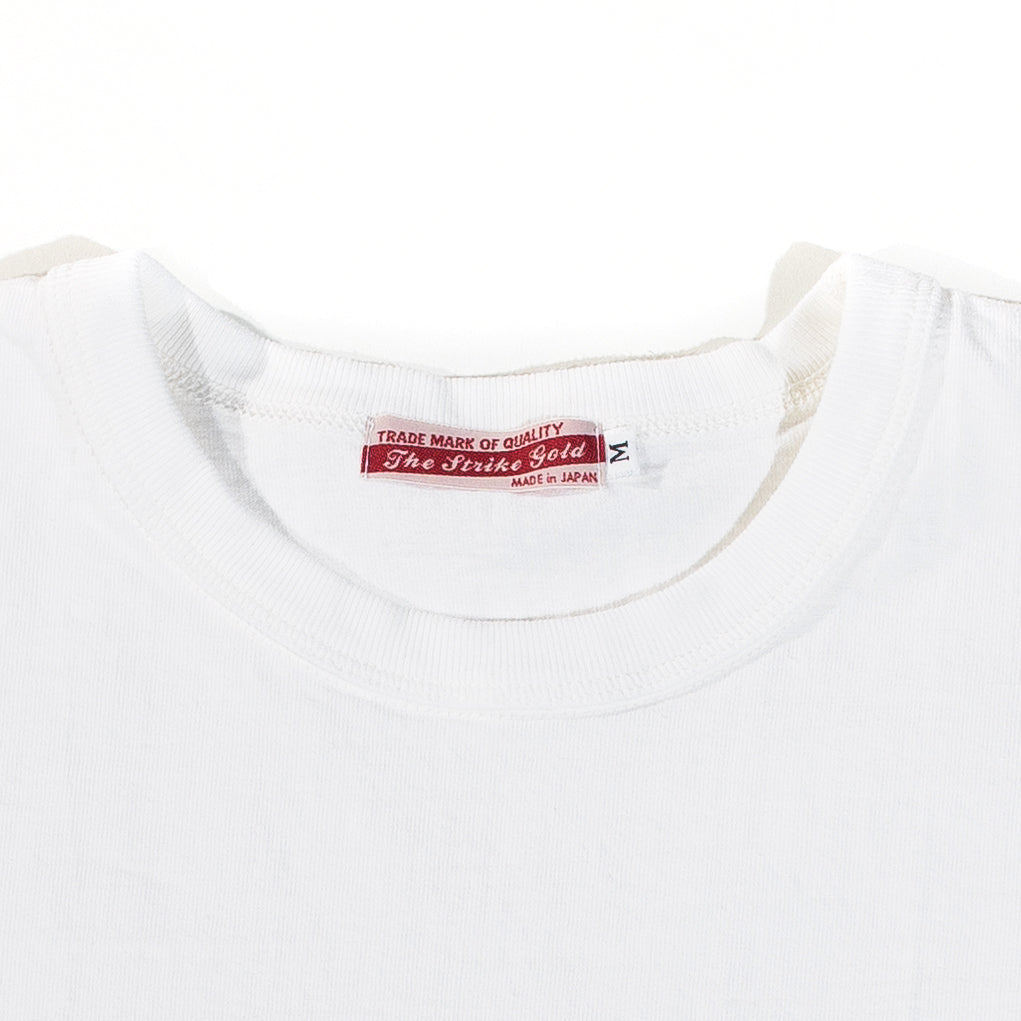 The Strike Gold - White Loopwheeled T-Shirt