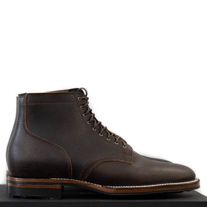 Viberg - Dark Brown Waxed Flesh Service Boot 2030 Last