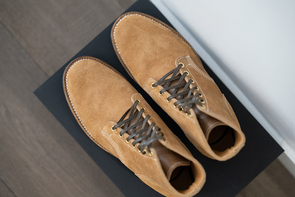 Viberg - Wheat Roughout Boondocker Boot 110 Last ( Seven Eyelets)