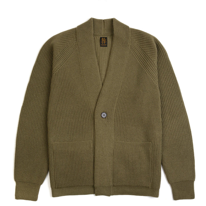Batoner - Light Khaki Signature Rib Shawl Collar Cardigan