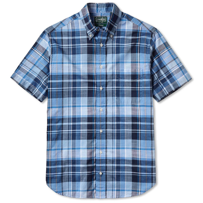 Gitman Vintage - Blue Madras Button Up Shirt