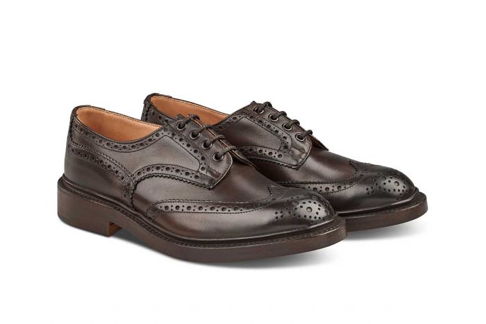 Tricker's - Bourton Espresso Burnished Derby Brogue