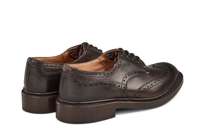 Tricker's - Bourton Espresso Burnished Derby Brogue