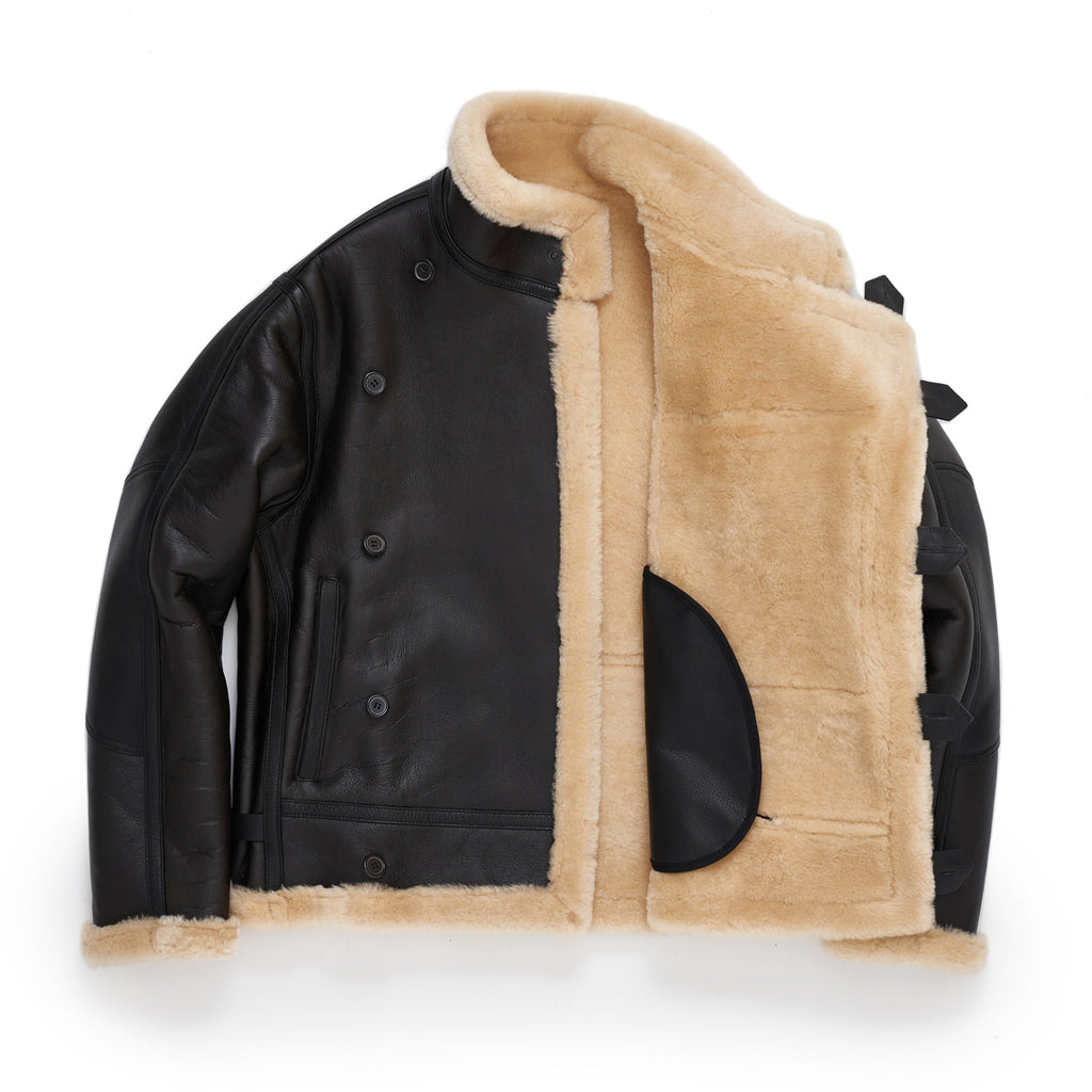Eastlogue - SHEARLING Lined Leather MOTORCYCLE Jacket