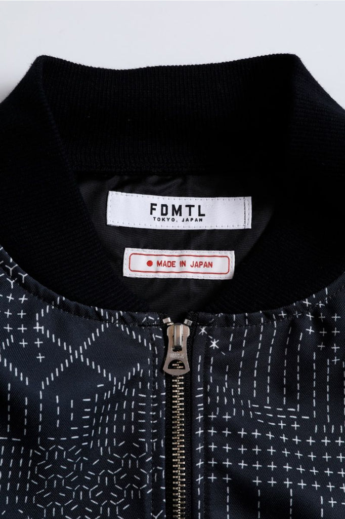 FDMTL - Black Sashiko Camo Bomber Jacket