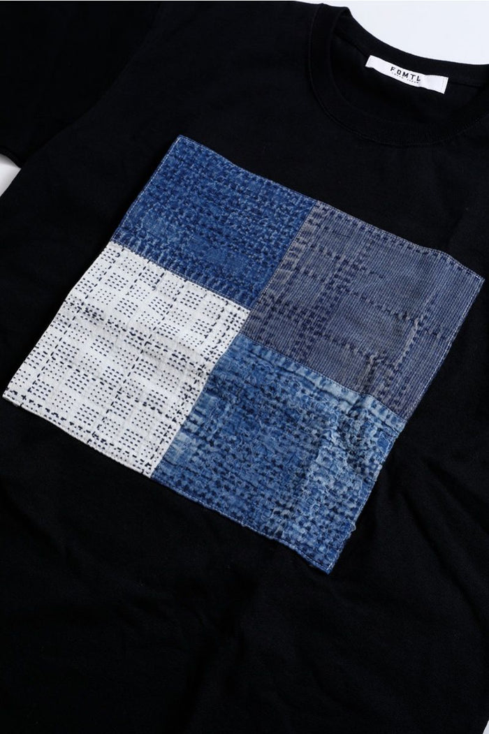 FDMTL - Black Boro Patchwork L/S TEE