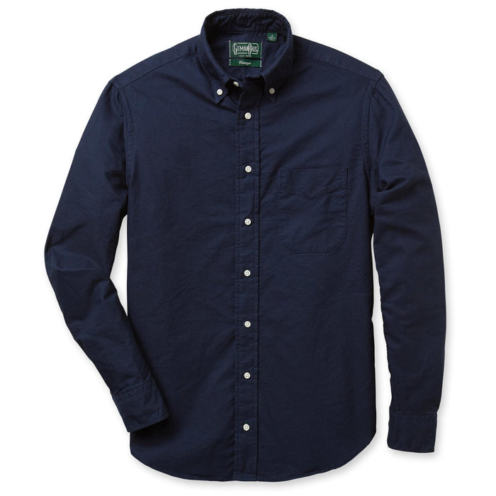 Gitman Vintage - Navy Blue Washer Cloth Button Up Shirt