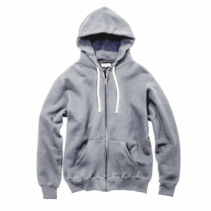 The Real McCoy's - 10 OZ Loopwheeled Grey Zip Up Sweatshirt