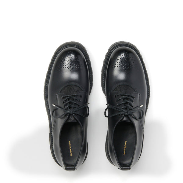 Hender Scheme - Black Leather Commando Blucher Shoes