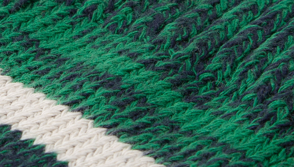 Merz B. Schwanen - GOOD BASICS: SOCKS - DEEP BLUE/GRASS