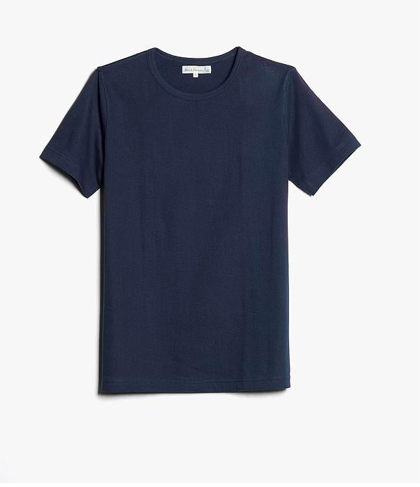 Merz B. Schwanen - Ink Blue 1950s Crewneck T-Shirt