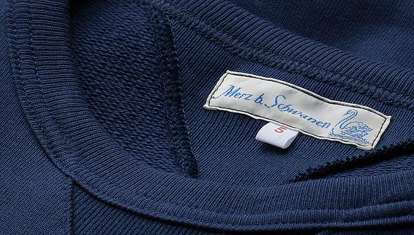 Merz B. Schwanen - Ink Blue 346 Loopwheeled Crewneck Sweatshirt