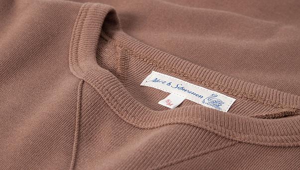 Merz B. Schwanen - Nut Brown 346 Loopwheeled Crewneck Sweatshirt