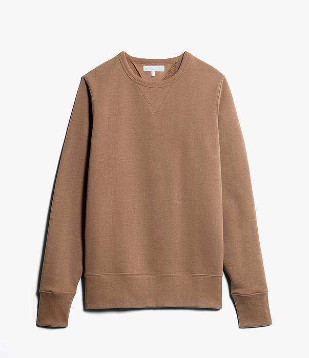 Merz B. Schwanen - Nut Brown 346 Loopwheeled Crewneck Sweatshirt