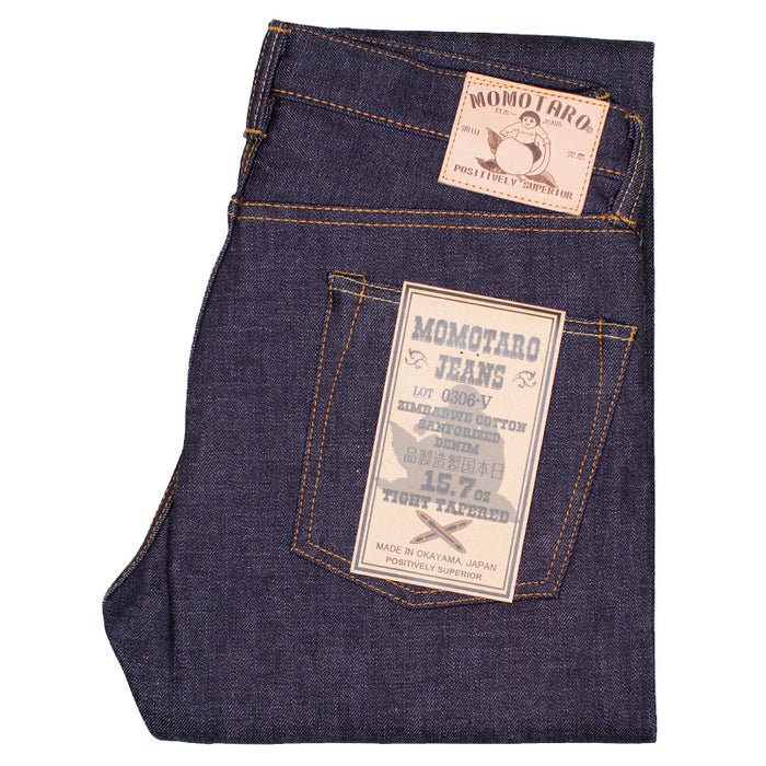Momotaro - 0306-V 15.7oz Selvedge Denim - Tight Tapered Fit
