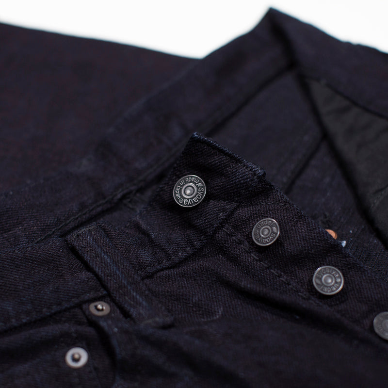 PURE BLUE JAPAN - XX-18oz-019 Indigo x Black  RELAXED TAPERED