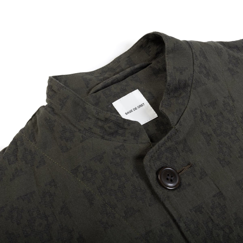 Sage de Cret - Khaki Cotton Jacquard Jacket