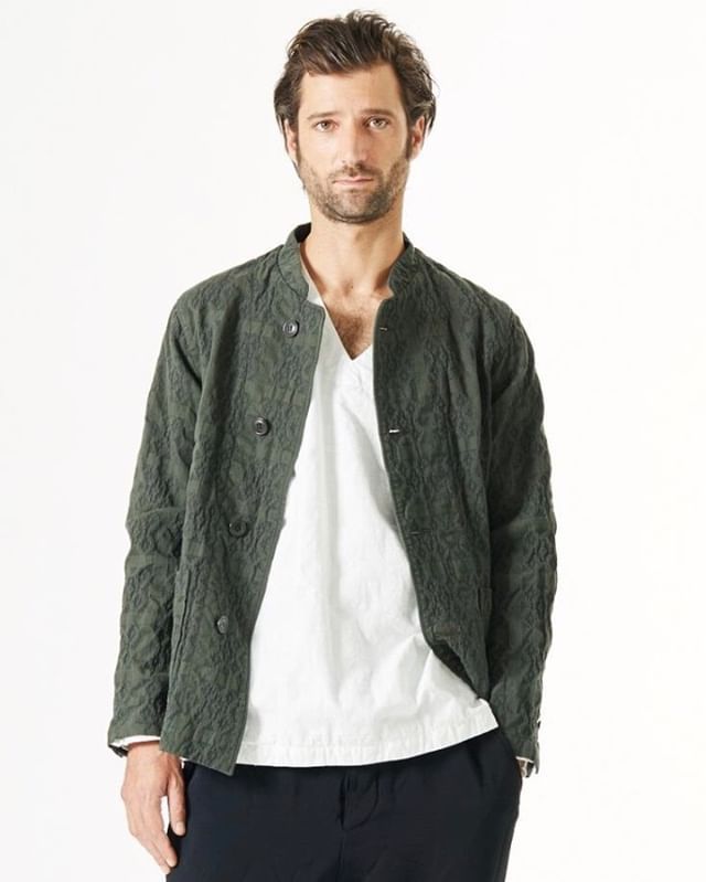 Sage de Cret - Khaki Cotton Jacquard Jacket