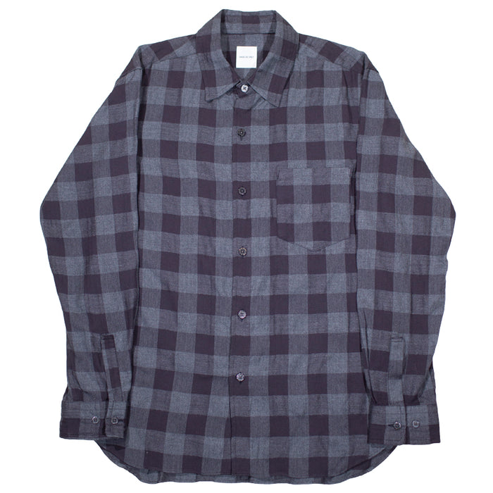 Sage de Cret Black and Grey Checkered L/S Shirt