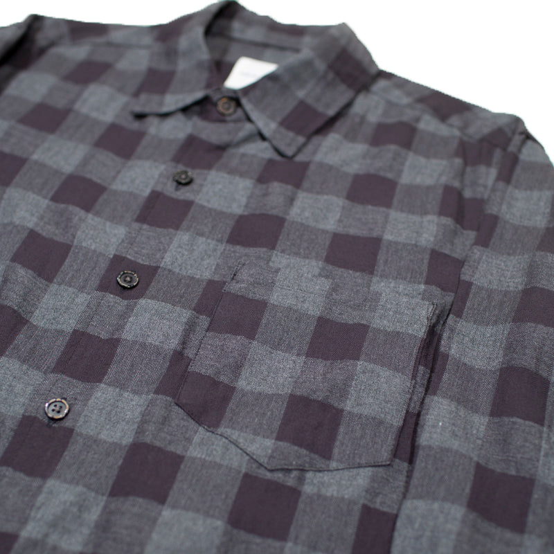 Sage de Cret Black and Grey Checkered L/S Shirt