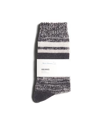 Merz B. Schwanen - GOOD BASICS: SOCKS - Charcoal/Grey