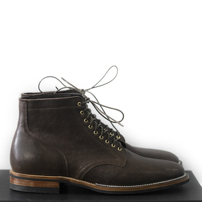 Viberg - Dark Brown Washed Horsehide Service Boot 2030 Last