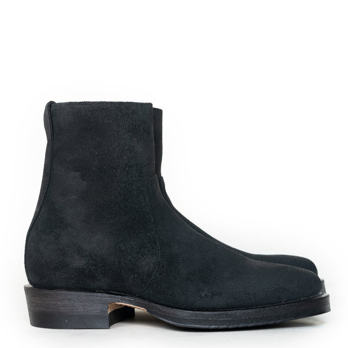 Viberg - Charcoal Chamois Roughout Sidezip Boot 2050 Last