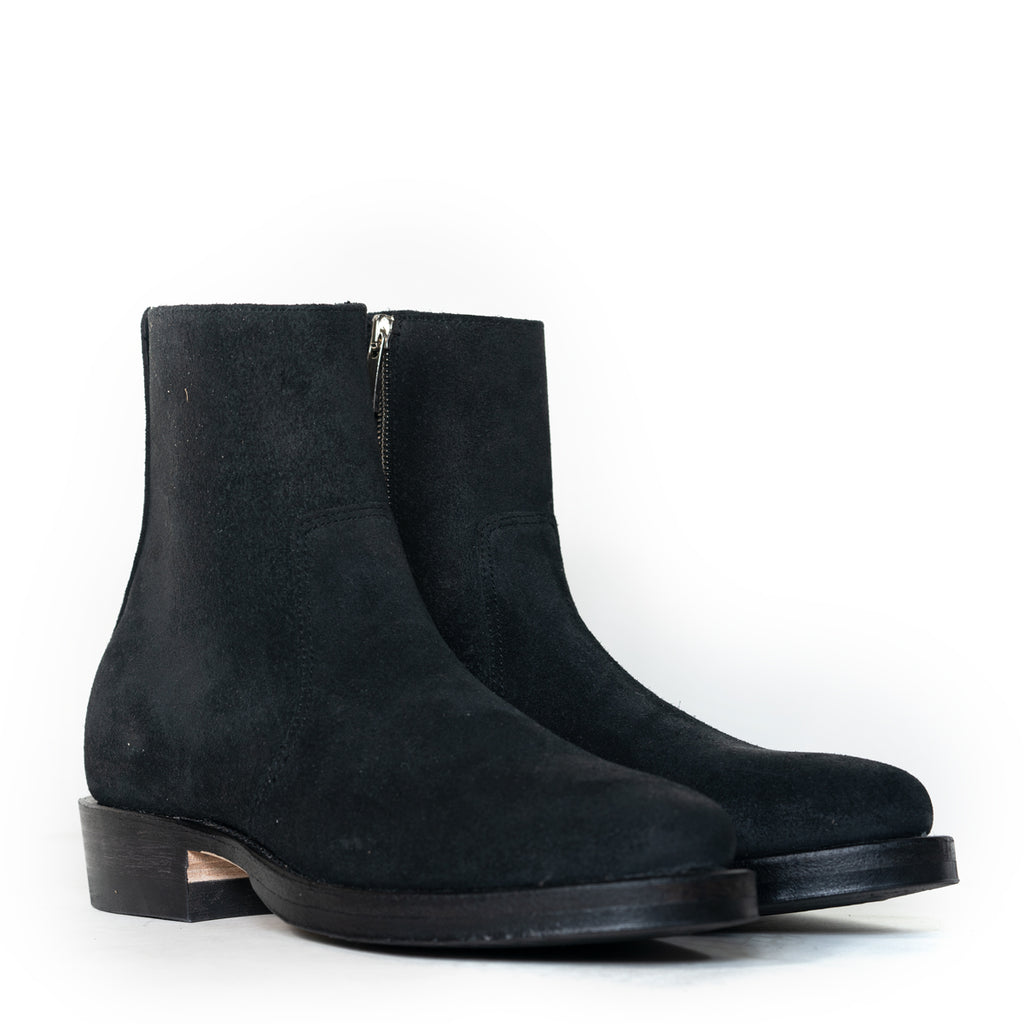 Viberg - Charcoal Chamois Roughout Sidezip Boot 2050 Last