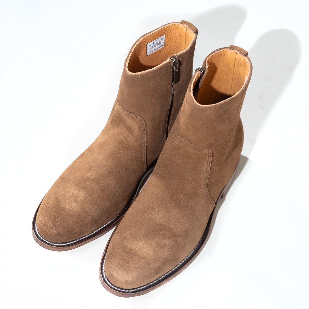 Viberg - Snuff Suede Sidezip Boot 2050 Last