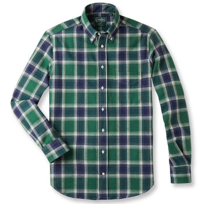 Gitman Vintage - Green Twill Flannel Button Down Shirt