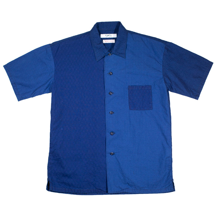 FDMTL - Blue Two Toned Short Sleeve Shirt