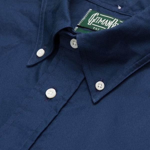 Gitman Vintage - Navy Blue Washer Cloth Button Up Shirt