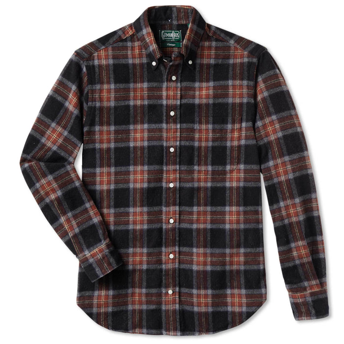 Gitman Vintage - Brown Shaggy Check Flannel Button Down Shirt